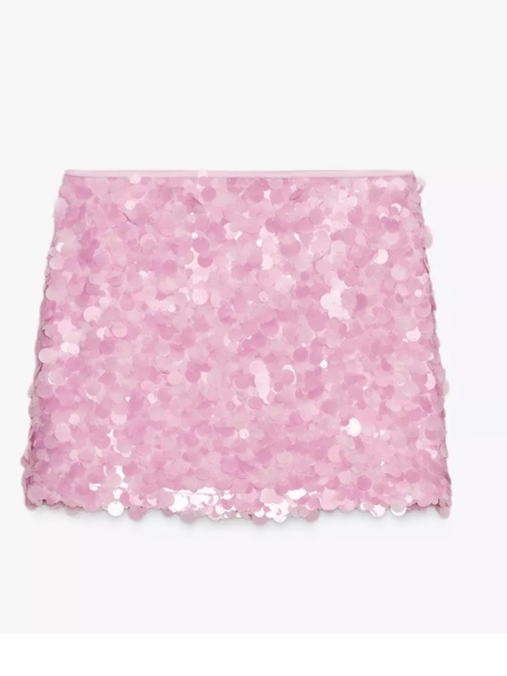 Zara Rose Pink Sequin Mini Skirt